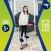 Flybar Maverick Walking Stilts For Kids (Small) ? Adjustable Height ? For Ages 5 & Up, Up to 190 Pounds BLUE