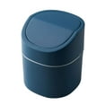 thumbnail image 3 of Cubo de basura de escritorio Sunnimix con tapa abatible azul, 3 of 6