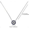 thumbnail image 2 of Sterling silver necklace, round Turkish eye and cubic zirconia pendant, 2 of 4
