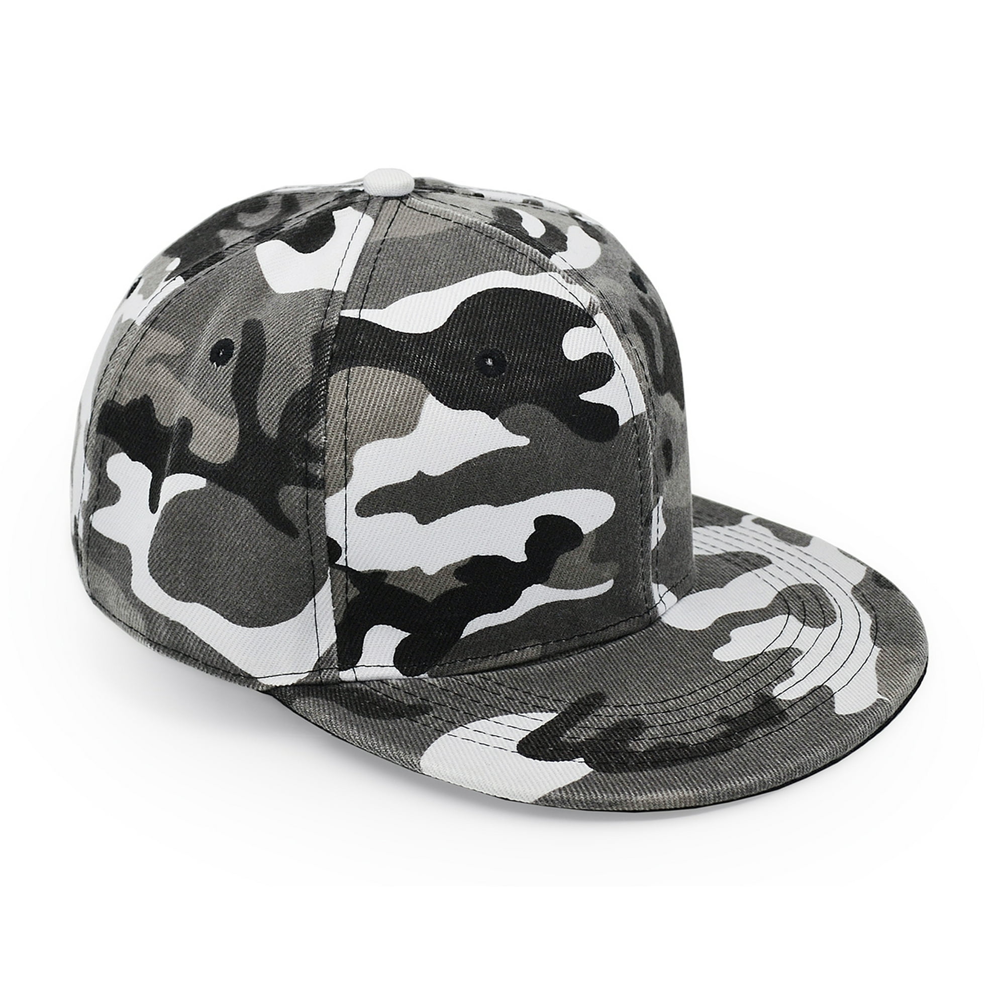 Flat Brim Cap, Army Military Camo Baseball Cap Camouflage Hip Hop