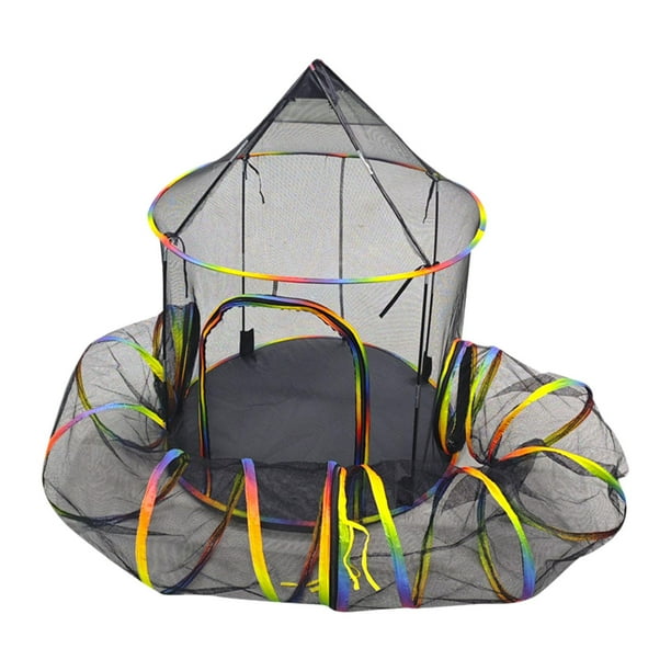 Túnel y tienda de campaña para gatos, túnel para gatos, resistente a arañazos, casa jaula, juguete interactivo para gatos para conejos, exterior, cach