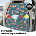 thumbnail image 5 of Fuzoiu Corgi with Flowers Print 2 Pack Kick Mat Back Seat Protector With 3 Storage Pockets, Universal Car Seat Back Organizer For Kids Pets, Waterproof Backseat Protector For Most Car, 5 of 8