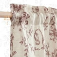 thumbnail image 6 of Curtainking Floral Kitchen Curtains Linen Cafe Curtains Red Flower 26x45 inch Length Living Room Curtains 2 Panels, 6 of 9