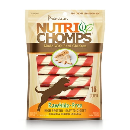 UPC: 0015958988225 | Premium Nutri Chomps Chicken Twists with Flavor Wrap Dog Treats 15 Count