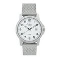 thumbnail image 1 of Orlean Mens Easy to Read Watch with Date - 316L Stainless Steel Case and Milanese Mesh Band - 38mm Analog Men's Leather Wrist Watches - White Dial, Big Easy Read Numbers - Silver Tone, 1 of 4