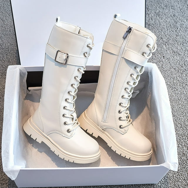 Children's Boots, Single Boots, High Waisted Straps, Side Zippers Boots