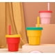 thumbnail image 5 of Vasos para niños y niños pequeños – Vasos para batidos a prueba de derrames con tapas regulares a prueba de fugas y pajitas de silicona – Vaso para bebé sin BPA para beber Adepaton HMHZ1063-2, 5 of 6
