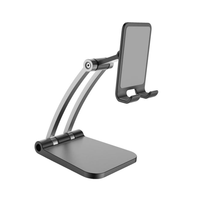 Phone Totador de tabletas Soporte de tableta resistente Portable Ergenonómico Soporte de teléfono para el escritorio Soporte de teléfono para teléfono Negro