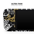 thumbnail image 5 of Design Skinz - Compatible with Steam Deck - Skin Decal Protective Scratch-Resistant Removable Vinyl Wrap Cover - Gold and Black Squiggly, 5 of 5