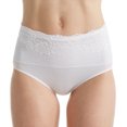 thumbnail image 3 of Women's Rhonda Shear 4220 Seamless Brief Panty with Lace Overlay (Magenta L), 3 of 4