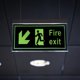 thumbnail image 2 of Señal de advertencia de seguridad autoadhesiva luminosa, pegatina de seguridad, señales de salida de incendios con dirección tipo 5, 2 uds., 2 of 8