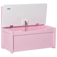 thumbnail image 6 of Qaba 2-in-1 Kids Wooden Toy Organizer Chest Storage Box with Seat Bench Cabinet Chunk Cube with Safety Pneumatic Rod Pink, 6 of 9