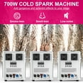 thumbnail image 6 of 700W 4Pcs Cold Spark Firework Machine,Stage DMX512 Alloy Effect Machine for DJ Party Wedding,White, 6 of 7