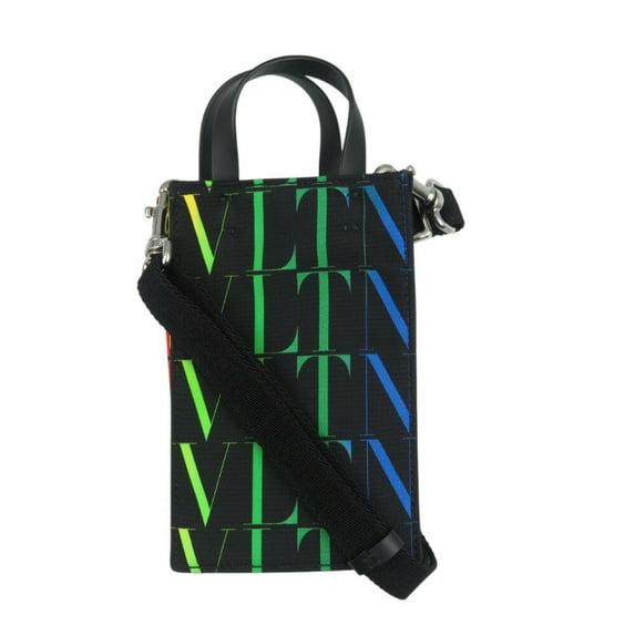 Pre-Owned Unused Valentino Garavani Canvas Black Multicolor Shoulder Bag...