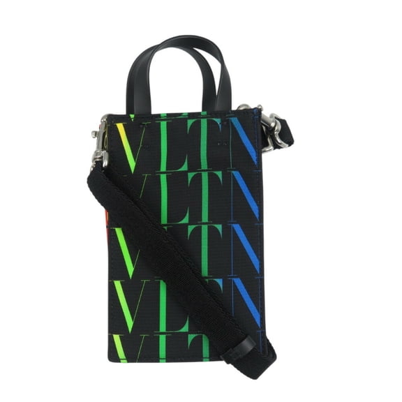 Pre-Owned Unused Valentino Garavani Canvas Black Multicolor Shoulder Bag...