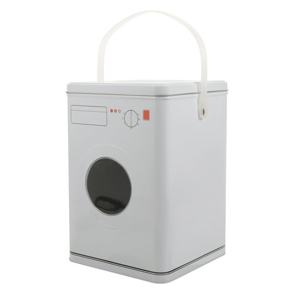 Large Capacity Laundry Detergent Powder Container, Washing Machine Shaped Metal Storage Box for and Cleaning Supplies
