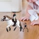 thumbnail image 1 of Figura de caballo modelo caballo con silla de montar, juego de juegos en miniatura de PVC, decoración de escritorio, estatua de vida silvestre, juguet Estilo D, 1 of 8