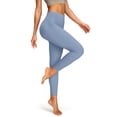 thumbnail image 4 of Compression Leggings for Women Workout Stretchy High Waisted Quick Drying Yoga Pants Tummy Control Gym Leggings Blue S, 4 of 6