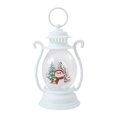 thumbnail image 2 of Mini Christmas Lantern LED Night Light Ornament for Fireplace Desktop Decor White Snowman, 2 of 8