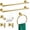 Brushed Gold, variant on 5 Pieces Polished Chrome Bathroom Hardware Accessories Set, SUS304 Stainless Steel 24 Inch Bath Towel Bar Set, Round Bathroom Towel Holder Set, Towel Racks for Bathroom Wall Mounted