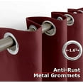 thumbnail image 4 of Ample Decor Blackout Curtain 46 x 95 inch Maroon Set of 2 Panels, Room Darkening for Bedroom, Noise Reducing, Privacy Protection, 4 of 6