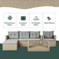 thumbnail image 6 of uhomepro 4-Piece Outdoor Sectional Sofa Set with Loveseat and Lounge Sofa, Armchair, Patio Furniture Set with Coffee Table, All-Weather Wicker Furniture Conversation Set for Backyard Pool, Q11963, 6 of 13