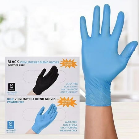 

sunsanly 100Pcs Disposable Nitrile Gloves Enhanced Flexibility Precise Handling Powder-Free Home Cleaning Food Gloves Thickened Portable Bulk Gloves