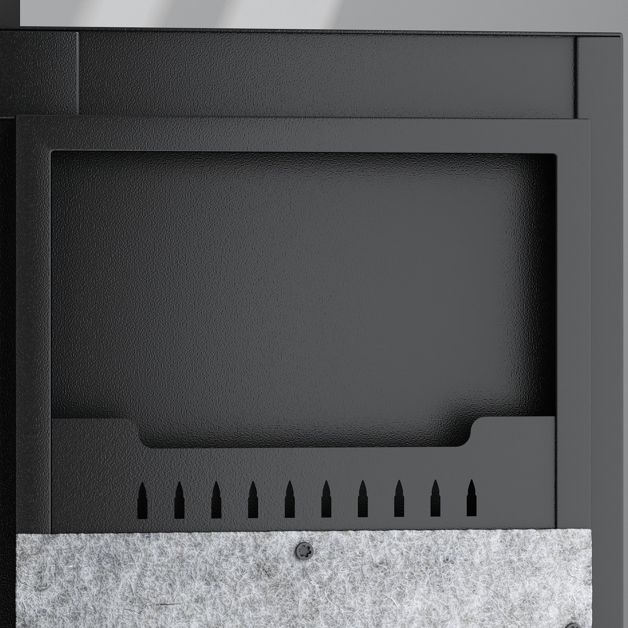 Large Biometric Gun Safe for Rifles & Handguns - Heavy-Duty 55" Tall Gun Cabinet with Fingerprint Lock, Adjustable Rifle Racks, 3 Pistol Pouches & Anti-Theft Alarm - Secure Firearm & Valuables Storag