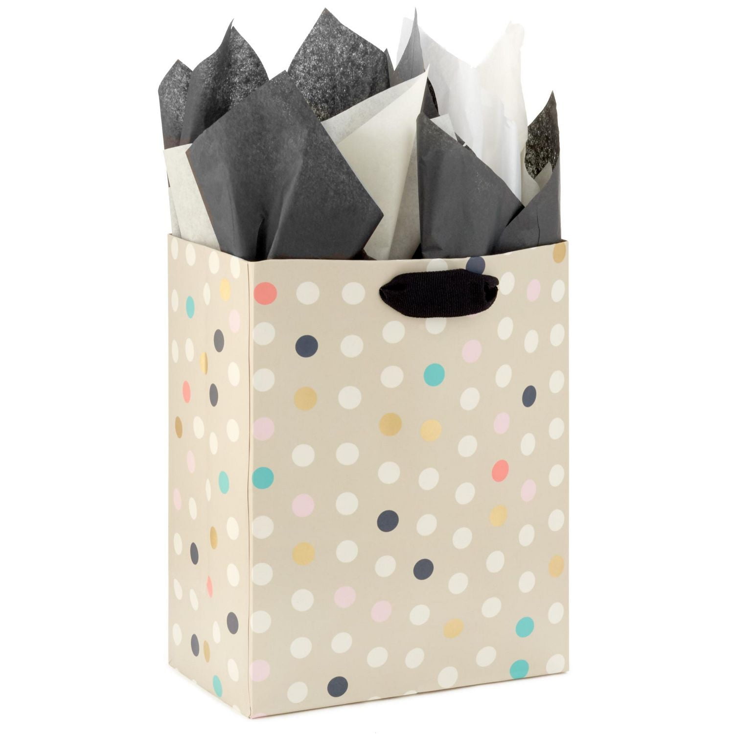 Papier de soie Hallmark en grande quantité, blanc, noir et ivoire (120 feuilles) pour garnir les sacs-cadeaux; parfait pour les mariages, les remises des diplômes, la Saint-Valentin et Noël