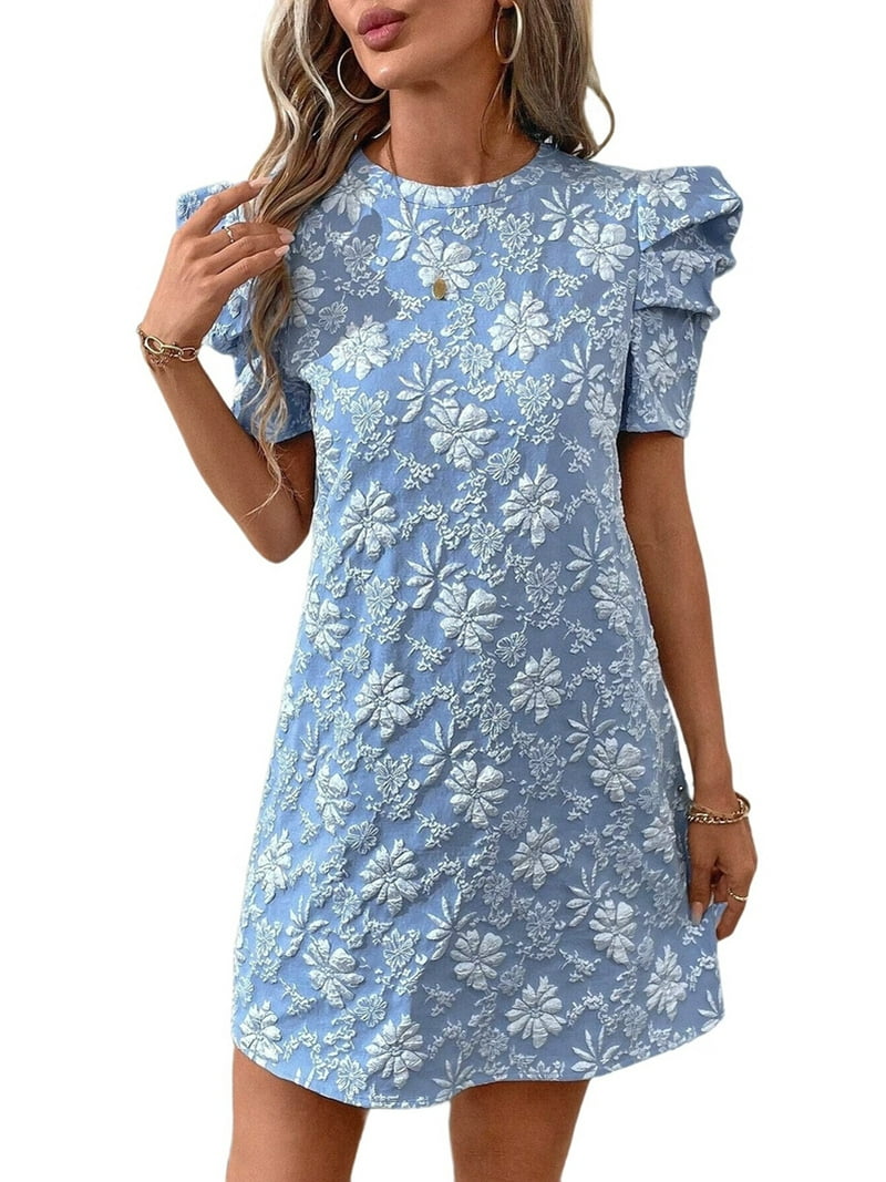 knee length dresses for ladies Torie Red Short Sleeve Mini Dress - US 2