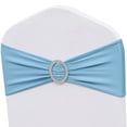 thumbnail image 1 of Fajas de silla ZSJFMF de spandex azul bebé, paquete de 50 con hebillas, 1 of 6