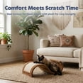 thumbnail image 3 of TRIXIE Wavy 1-Level 7-in Sisal & Plush Cat Scratching Surface, Brown, 3 of 6