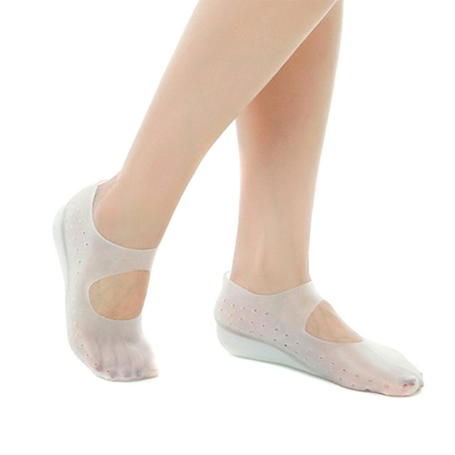 1 Pair Invisible Height Lift Heel Pad Sock Liners Increase Insole Silicone for Women Men