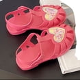 thumbnail image 6 of Eltusu Girls Jellies, PVC Flat Summer No Slip Casual Jelly Shoes Hot Pink Size 11(Little Kids), 6 of 8