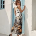 thumbnail image 6 of Halloween Scary Night Full Moon Pattern Design Sleeveless Dress Summer Clothes for Women Women's Clothing 2025, 6 of 6