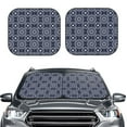 thumbnail image 2 of Gukieu Geometry Flower Print Car Windshield Sun Visor, Foldable Anti-UV Car Sun Visor Suitable for Vans, Trucks Car Accessories-Small, 2 of 6