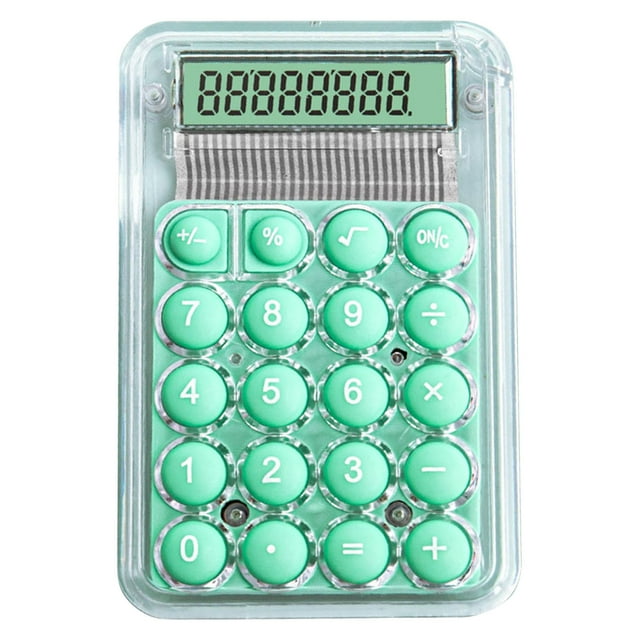 Mechanical Calculator 8 Digit Large LCD Display And Mechanical Buttons Handheld Mechanical Calculator For Off Ice