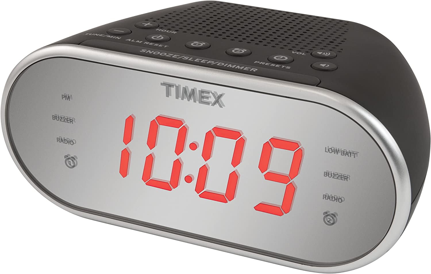 Timex Alarm Clock For Bedroom With AM/FM Radio And 20 Station Presets
