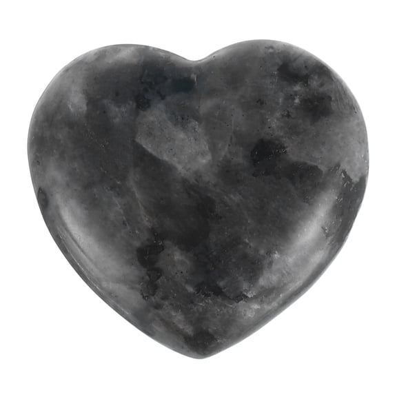 Uxcell Natural Heart Shaped Crystal Stone, 1.2 Inch Mini Polished Love Gemstone Crystal, Pocket Rock Engraved Worry Stones for Women Gifts Meditation, Labradorite