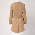 thumbnail image 5 of Women's Double Winter Trench Coat Elegant Mid Long Outerwear With Detachable Belt For Cold Weather, 5 of 8