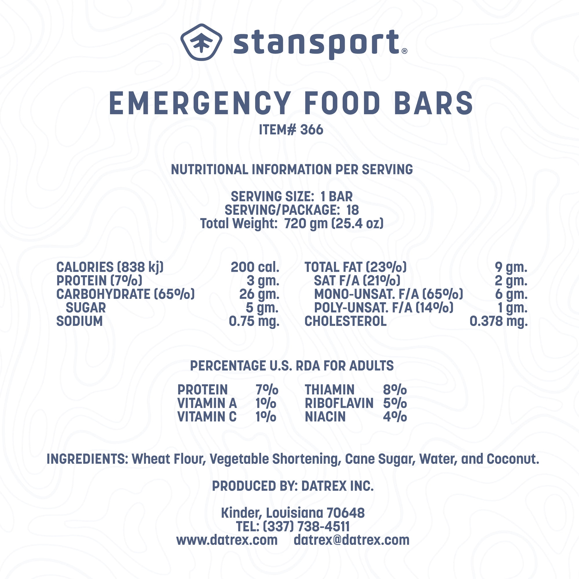 Stansport Emergency Food Bars