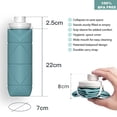 thumbnail image 2 of Botella de agua hecha especialmente, plegable, 600 ml, silicona sin BPA, 2 of 5