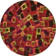thumbnail image 1 of Ahgly Company Machine Washable Indoor Round Transitional Cranberry Red Area Rugs, 3' Round, 1 of 7