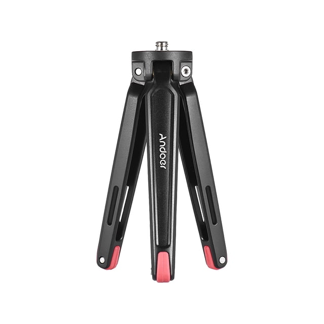 Andoer Mini Handheld Travel Desktop Tripod Camera Stand Holder Aluminum Alloy 11Lbs Load Capacity for DSLR Smartphone Action Sports Camera