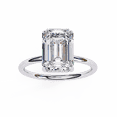 thumbnail image 3 of 2.56CT Emerald Cut Lab Grown Diamond With White Gold Engagement Ring, Hidden Halo Ring, IGI Certified Ring, 4 Prong Solitaire Ring For Women, 3 of 5
