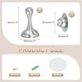 thumbnail image 2 of No Drilling Magnetic Door Stopper Catch, 4 Pack Catch with Adhesive & Screws for Home Floor Mountain, Brushed Steel, 2 of 7