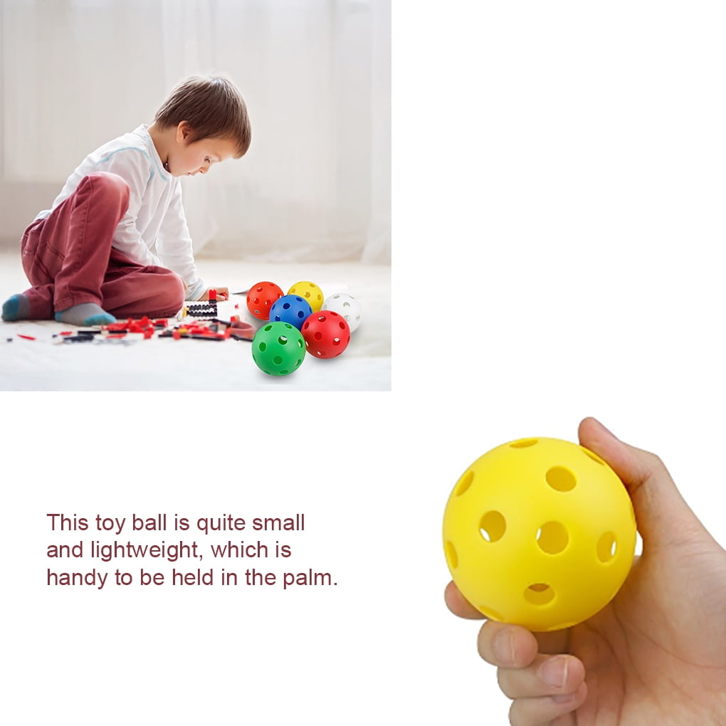 Langgg Pet Ball Multicolored Compact Size Solidness 26 Holes Gaming Tools Hollow Out Puppy Toys Light Weight Dog Toy Retrieve 26 Holes Training Prop R