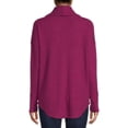 thumbnail image 3 of Time and Tru Women's Cowl Neck Waffle Tunic, 3 of 5