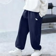 thumbnail image 3 of Eltusu Boys Sweatpants, Outdoor Loose Fit Casual Elastic Waist Jogger Pants Navy Size 4-5 T, 3 of 6