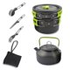 thumbnail image 3 of Kit de utensilios de cocina para acampar Hervidor de agua para cocinar al aire libre Cuchara de olla antiadherente Vajilla de mochilero portátil antiescala Verde 7PCS / Set Speravity OD003501-03B, 3 of 6